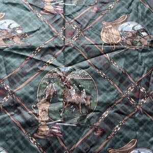 Robert Allen Fabric Samples Tartan Polo Basil two 25" square panels.